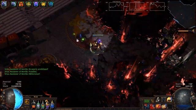 Pyroclast Mine Saboteur - Sirus Awakening lvl 8 Path of Exile Delirium 3.10.1c смотреть онлайн