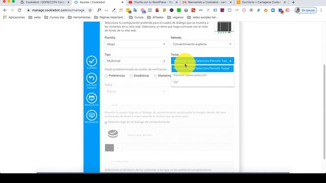▶[ COOKIEBOT ] permite que el usuario decida que Cookies ? acepta EN TU WEB смотреть онлайн