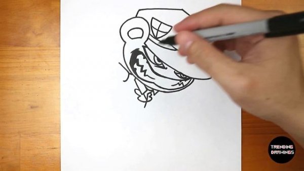 How To Draw FNF MOD Character - Flippy Flipped Out Easy Step by Step