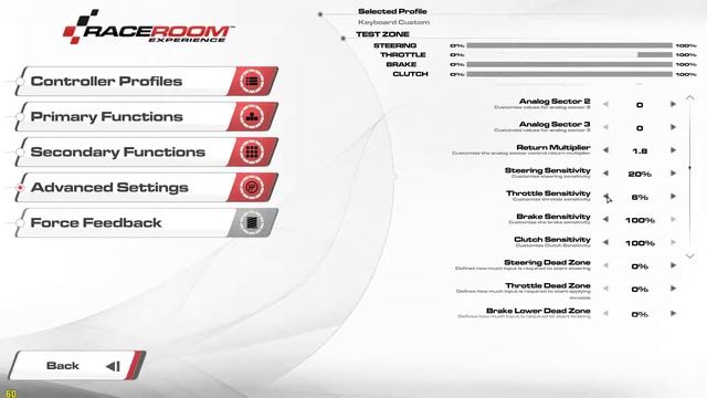 Race Room Racing Experience - настройка на клавиатурата. смотреть онлайн