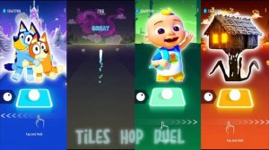 Bluey Bingo 🆚 Sheriff Labrador 🆚 Cocomelon 🆚 Spider Haus Head   Tiles Hop EDM Rush🎶   Who Is Bes