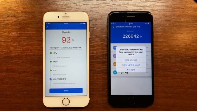 iPhone 6S vs iPhone 7 AnTuTu Benchmark 2021 (iOS 14) смотреть онлайн