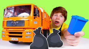 Машинка мусоровоз брудер сломалась! Игры машинки в видео для мальчиков про автомастерскую