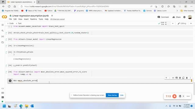 Linear regression, find Mean absolute error, Mean Squared error, Root mean squared error, R2score смотреть онлайн