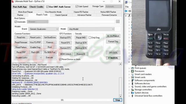 JIO LYF F320B Keypad Mobile IMEI Repair using UMT Dongle смотреть онлайн