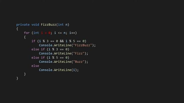 Решение задачи FizzBuzz. Алгоритмы для начинающих. смотреть онлайн