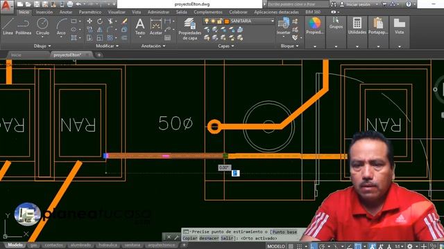 Plano Instalacion Sanitaria Autocad 3. Fosa Septica смотреть онлайн