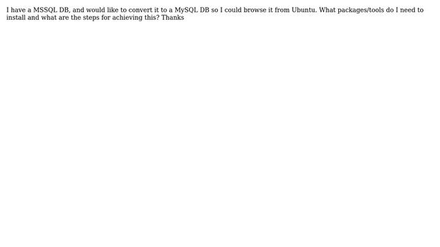 DevOps & SysAdmins: How to load a MSSQL DB using MySQL in Ubuntu? смотреть онлайн