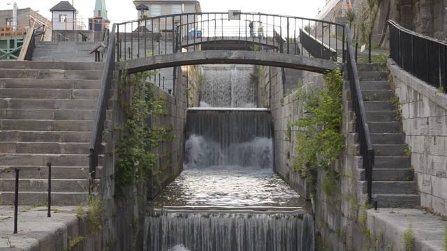 The Erie Canal, 1842 North Tier of the “Flight of Five Combined Locks” at Lockport NY USA смотреть онлайн