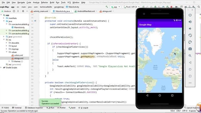 Google maps Android Studio - 06 - How Show Google Map using SupportMapFragment Android Studio смотреть онлайн