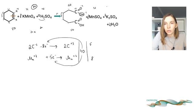 Расстановка коэффициентов в ОВР (органика) смотреть онлайн