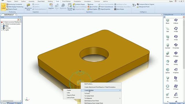 Create Object by Link to Point in IronCAD смотреть онлайн