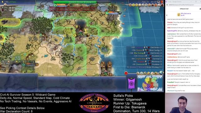Civ4 AI Survivor Season Five Wildcard Game смотреть онлайн
