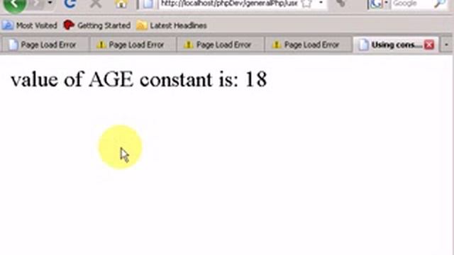 PHP using constants смотреть онлайн