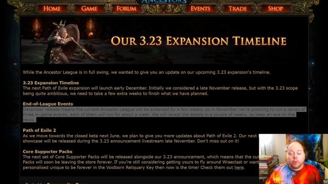 POE 3.23 - Delayed Slightly - There Will Be November Events - Path Of Exile Trial of the Ancestors смотреть онлайн