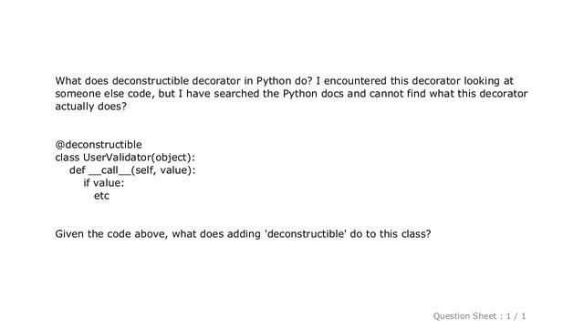 Django : What does deconstructible do in Python? смотреть онлайн