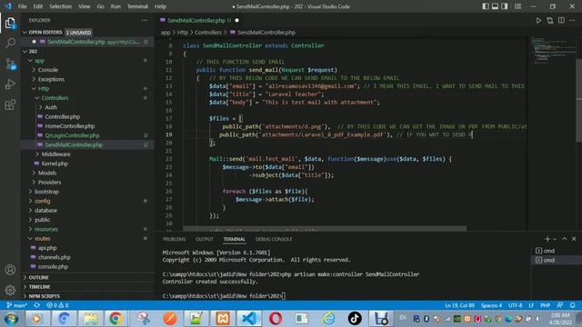 How to Send Email with Attachment in Laravel смотреть онлайн