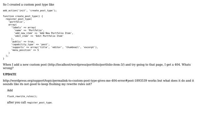 Wordpress: After creating custom post type, URL to custom posts are invalid смотреть онлайн