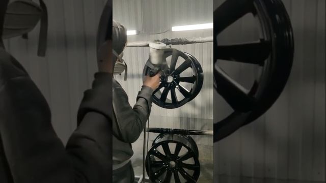 Порошковая покраска Чёрный глянец покрытие полимером ремонт восстановление дисков авто +38050320326 смотреть онлайн