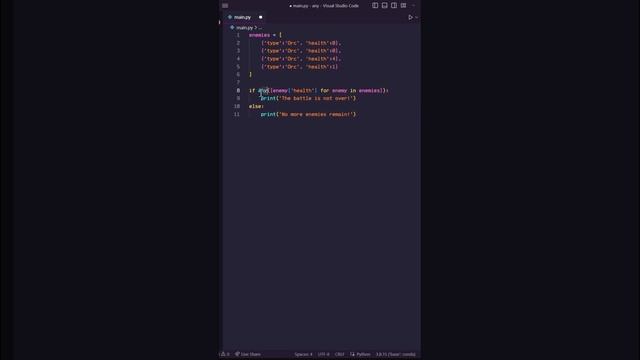 ANY Function in Python?? #python #programming #coding смотреть онлайн