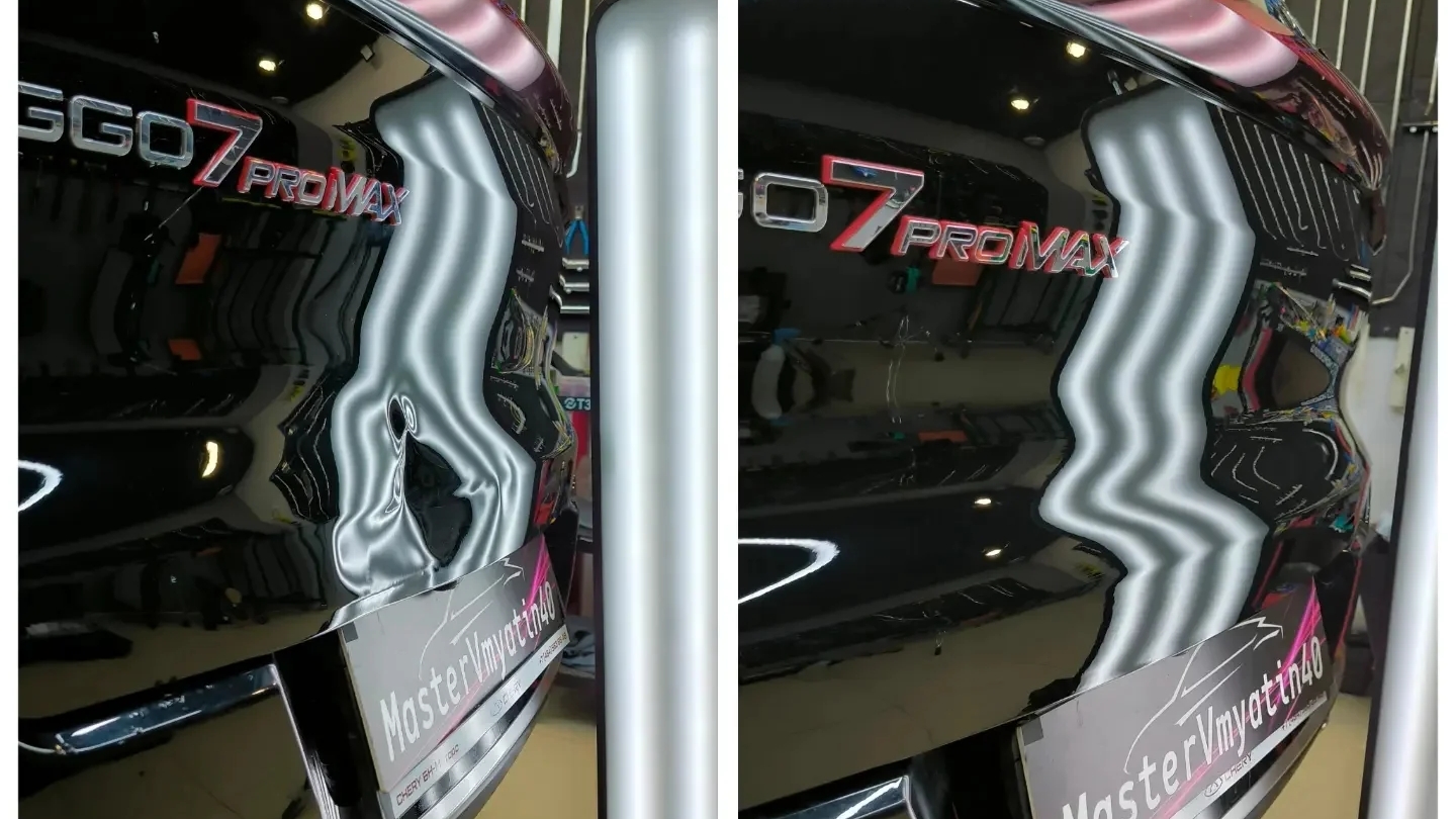 MasterVmyatin40 ремонт вмятины на крышке багажника PDR смотреть онлайн