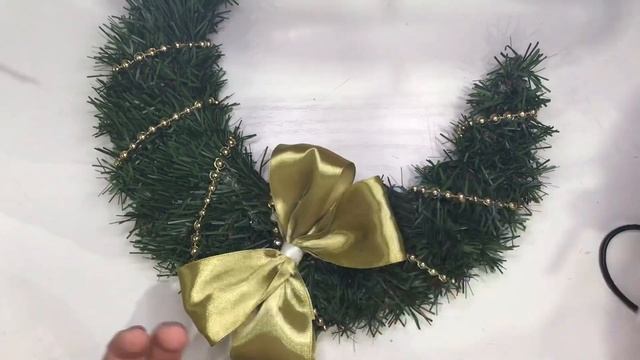 Новогодний венок месяц своими руками смотреть онлайн