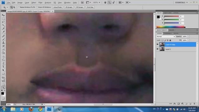 Photoshop CS4 Extended: Removing my mustache with Clone Stamp Tool смотреть онлайн