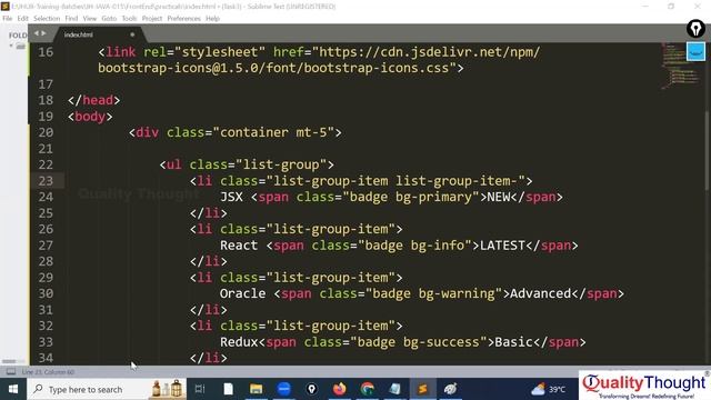 List Group in Bootstrap with Examples - #bootstrap Full Course for Beginners | Session - 08 смотреть онлайн