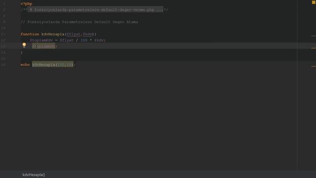 Php'de parametrelere default değer atama - Ders 23 смотреть онлайн