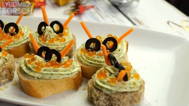 Три Лучшие Идеи Как Подать Красную ИКРУ.Красная Икра Новогодние салаты! смотреть онлайн