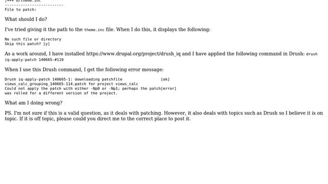 Drupal: Applying Patches to Drupal modules - How to deal with error messages? смотреть онлайн
