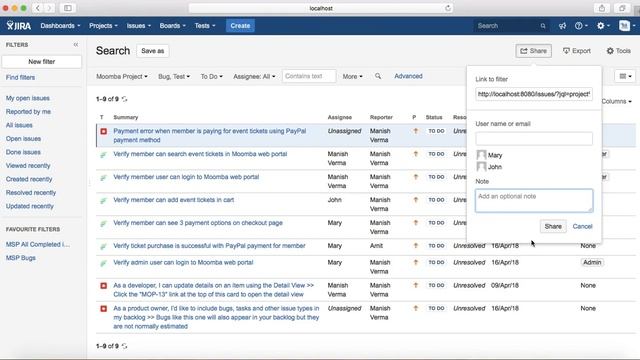 JIRA Tutorial #15 - How To Create And Share Search Filter In Jira