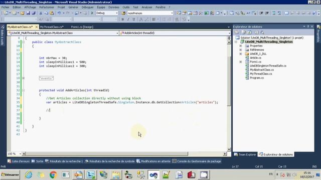 LiteDB Singleton pattern with MultiThreading Applications in C# смотреть онлайн