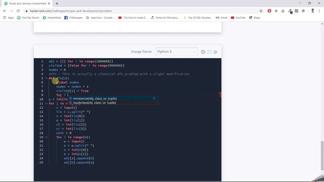 Road and Libraries | Hackerrank | Graph Theory | DFS смотреть онлайн