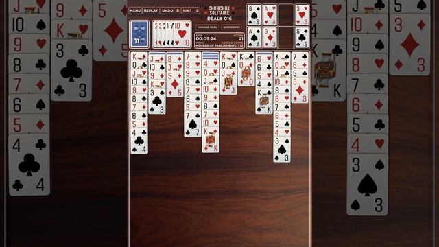 Churchill Solitaire Deal # 016 смотреть онлайн