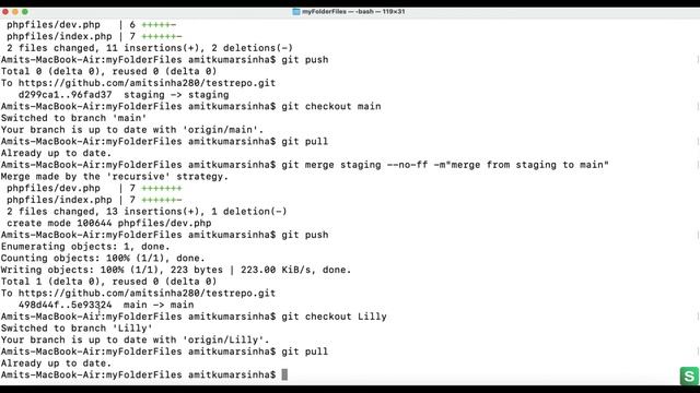How to merge in GIT смотреть онлайн