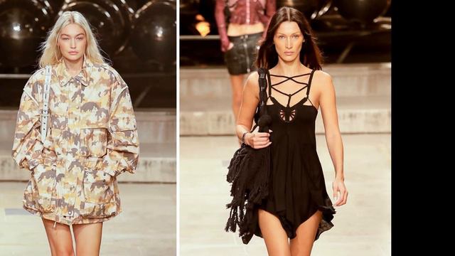 Bella Hadid Gets White Dress Spray-Painted On Her Mid-Show During Paris Fashion Week