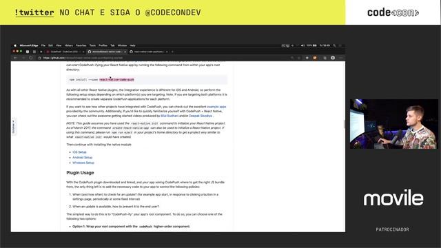 DIEGO FERNANDES - CODE PUSH: DEPLOY DE APLICAÇÕES MOBILE SEM PASSAR PELA LOJA COM REACT NATIVE смотреть онлайн