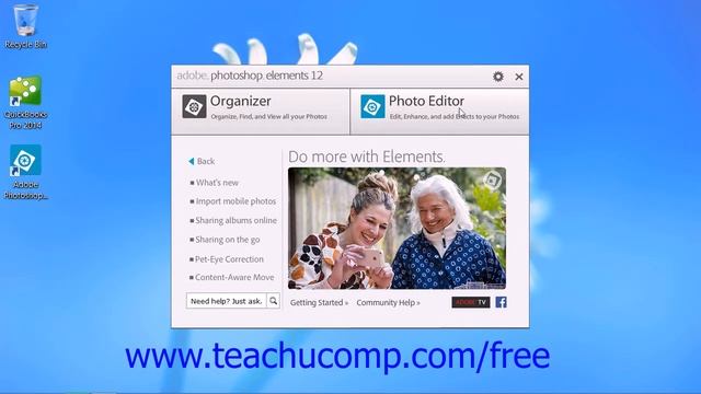 Photoshop Elements 12 Tutorial The Welcome Screen Adobe Training Lesson 1.2 смотреть онлайн