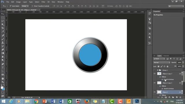 HOW TO DESIGN BMW BRAND LOGO IN PHOTOSHOP CC! смотреть онлайн