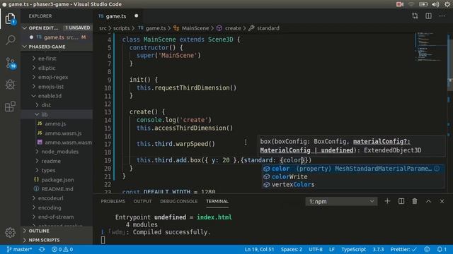 Phaser 3 With 3D Elements And Physics Using Enable3d.io (v0.0.2)