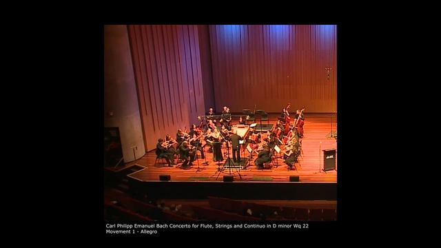 C.P.E. Bach - Flute Concerto in D minor Wq 22, Movement 1 - Allegro. смотреть онлайн
