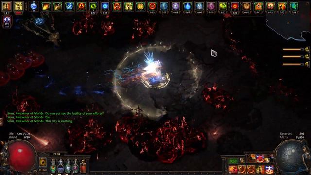 Path of Exile 3.18: 5-Link Shockwave Totems Chieftan vs Uber Sirus смотреть онлайн