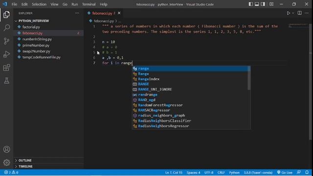 Fibonacci Series In Python || How to print fibonacci series in python смотреть онлайн