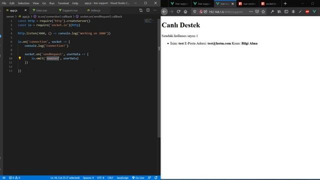 Vue.js ve Socket.io ile Canlı Destek Klonu | vue-socket.io & socket.io смотреть онлайн