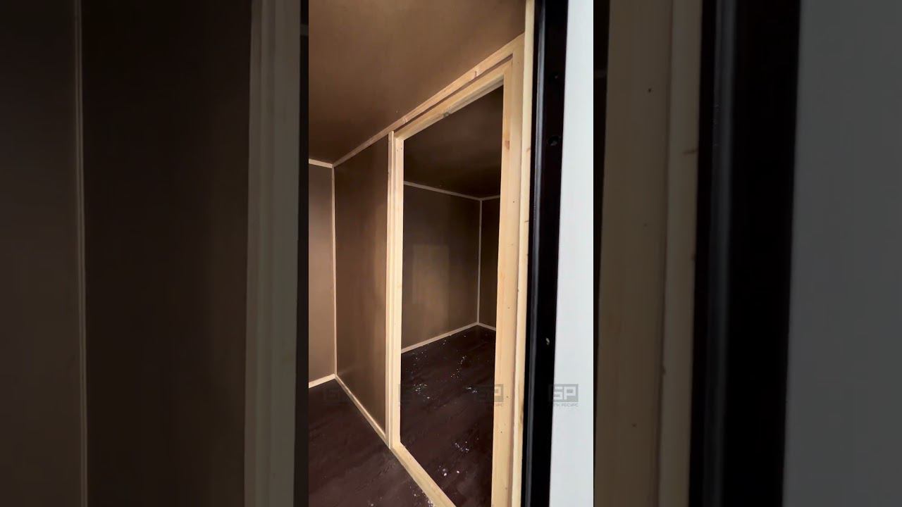 Бытовка БК-4 в ДВП с металлической дверью смотреть онлайн