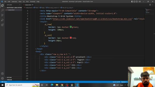 Bootstrap 5 Grid System & button смотреть онлайн