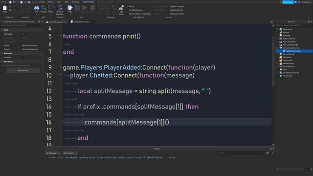 How to make simple admin commands in Roblox Studio! смотреть онлайн
