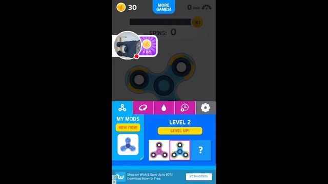 Крутим спиннер играем "Fidget Spinner". смотреть онлайн