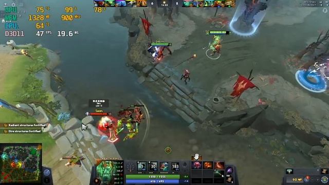 NVIDIA GeForce GT 710 + Intel i3 & 4GB RAM Game Benchmark FPS test Dota 2 смотреть онлайн